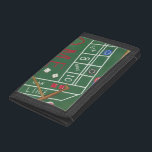 Casino Craps Table with Chips and Dice Tri-fold Wallet<br><div class="desc">Make sure Lady Luck is on your side with this painting of a craps table by Chariklia Zarris. The dice have been thrown and are being collected,  along with any losing bets. Put this action filled print on your wall today!</div>