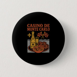 Casino De Monte Carlo Souvenir Monaco Food And Tra 6 Cm Round Badge