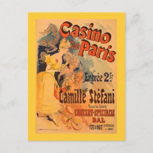Casino de Paris Vintage Art Poster Postcard