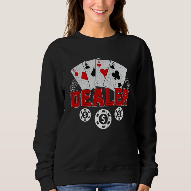 Casino Dealer Halloween Costume Shirt Poker Gambli (Front)
