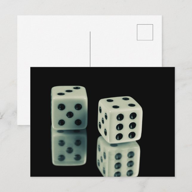 Casino dice  postcard (Front/Back)