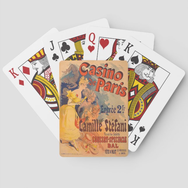 Casino Europe France Paris Vintage retro Playing Cards (Back)