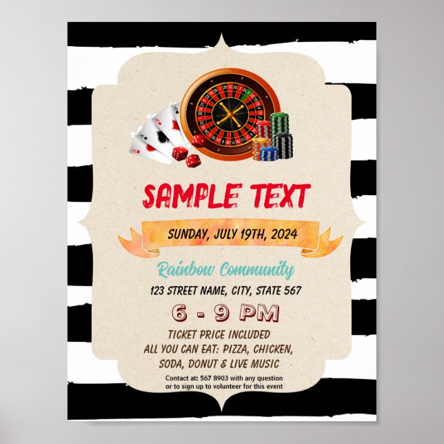 Casino gamble flyer poster (Front)