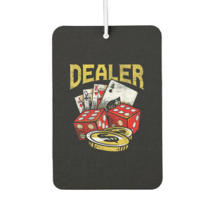 Casino Gambling Dealer Texas Holdem Poker Car Air Freshener