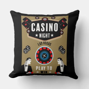 Casino Gambling Poker Roulette  Cushion