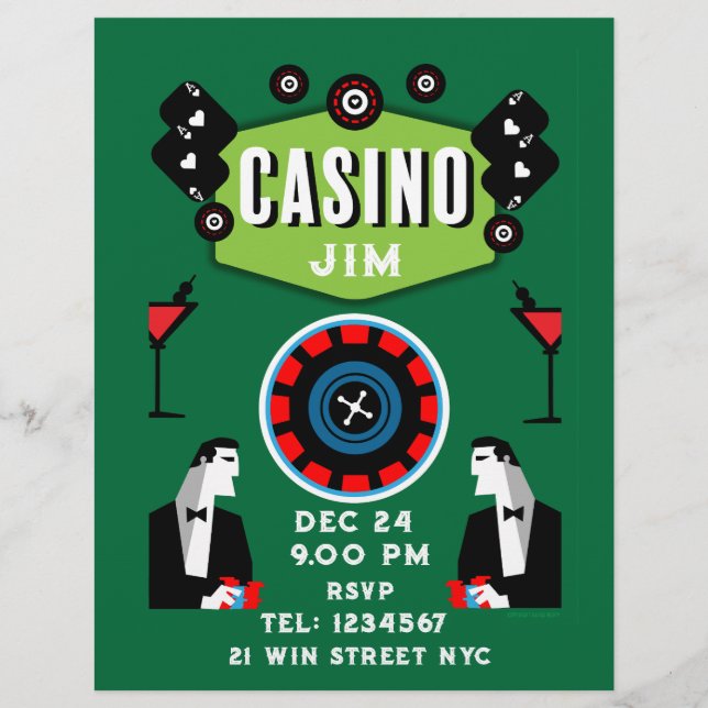 Casino Gambling Poker Roulette  Flyer (Front)