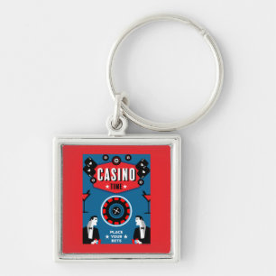 Casino Gambling Poker Roulette  Key Ring