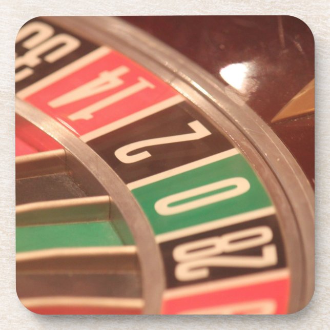 Casino Gambling Roulette Wheel Vintage Retro Style Coaster (Front)