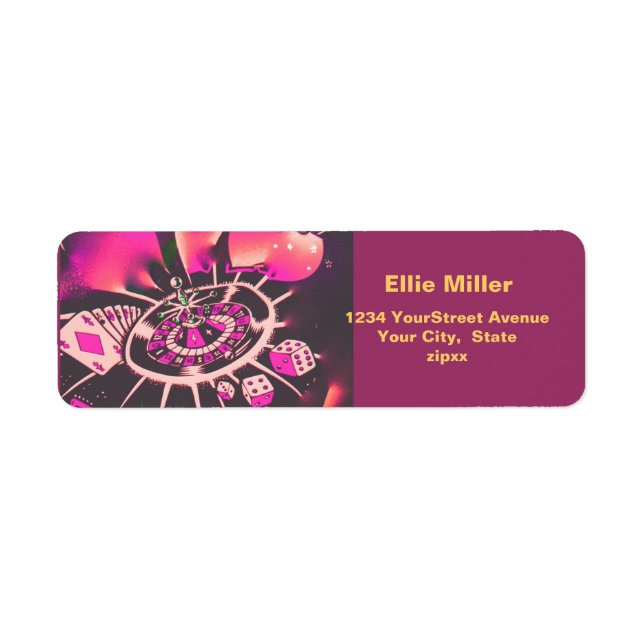 Casino Gambling Theme Pink (Front)