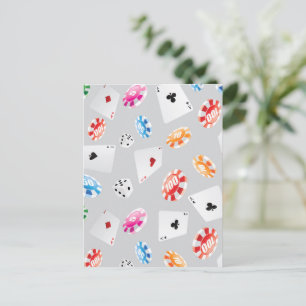 Casino, Games accessories pattern 8 Holiday Postcard
