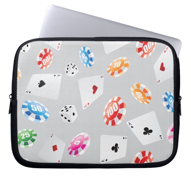 Casino, Games accessories pattern 8 Laptop Sleeve (Front)