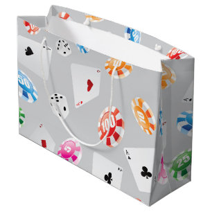 Casino, Games accessories pattern 8 Large Gift Bag