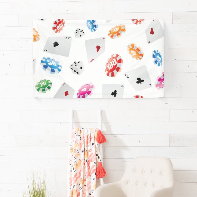 Casino, Games accessories pattern Banner (Insitu)