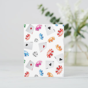 Casino, Games accessories pattern Postcard