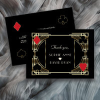 Casino Gold Black Art Deco Roaring 20s Wedding