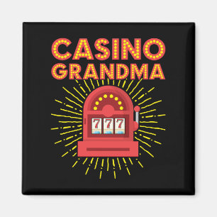 Casino Grandma Gambling Granny Magnet