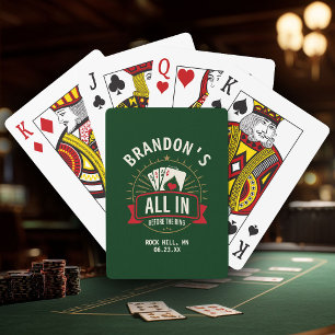 Casino Green Bachelor Party Custom Poker Night Playing Cards