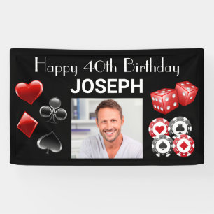 Casino Happy Birthday Any Age Banner