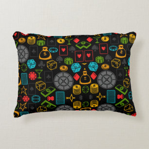 Casino Icons  Decorative Cushion