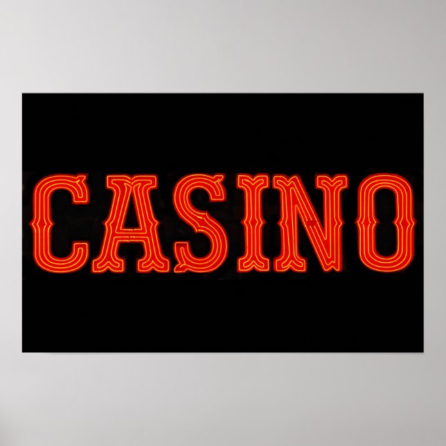 Casino in Neon Red Poster (Front)