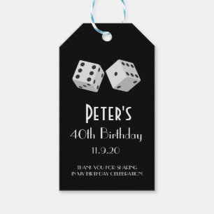 Casino Las Vegas Birthday Favour Gift Tags