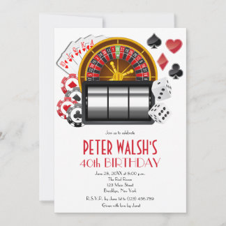 Casino Las Vegas Birthday Invitation