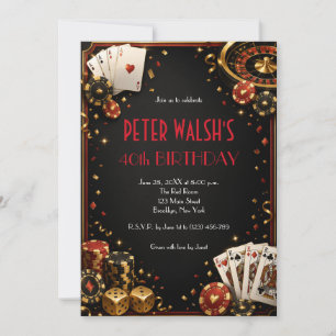 Casino Las Vegas Birthday Invitation