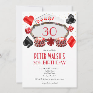 Casino Las Vegas Birthday Invitation