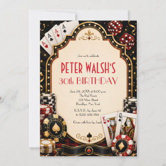 Casino Las Vegas Birthday Invitation