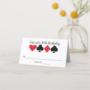 Casino Las Vegas Birthday Personalised Place Card