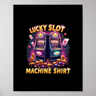 Casino Las Vegas Gambling Lovers Lucky Slot Machin Poster