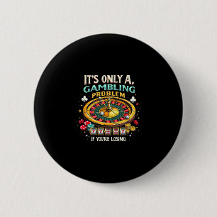 Casino Las Vegas Lucky Slot Machine Gambling Lover 6 Cm Round Badge