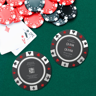 Casino Las Vegas Poker Chip wedding Invitation