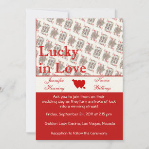 Casino Las Vegas Wedding invitation announcement
