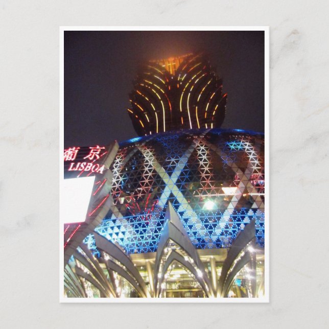 casino lisboa globe postcard (Front)