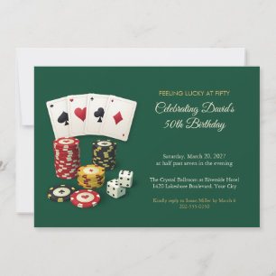 Casino Night Cards and Chips 50th Birthday