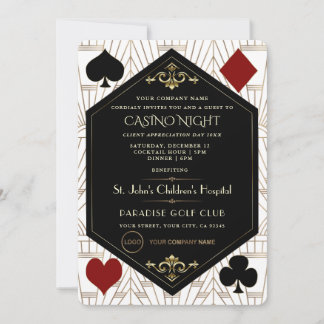 Casino Night Company Client Appreciation Charity Invitation