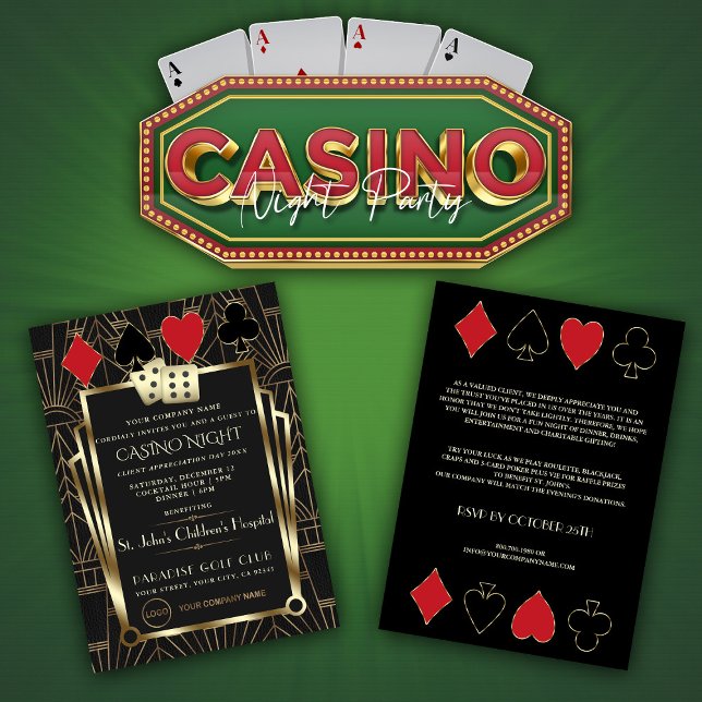 Casino Night Company Client Appreciation Day  Invitation (Creator Uploaded)