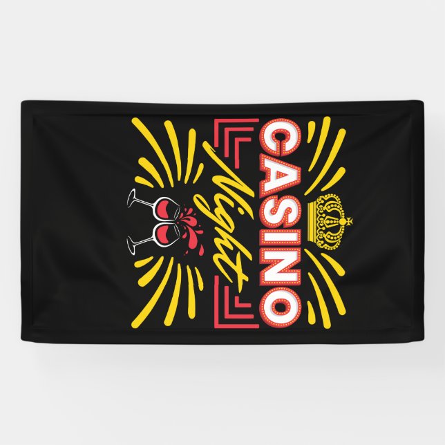 Casino Night Gambling Party Banner (Horizontal)