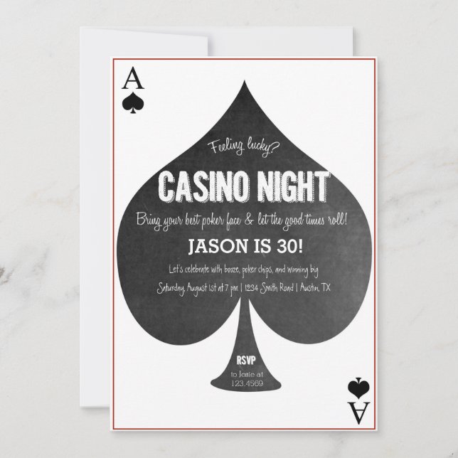 Casino Night Invitation (Front)