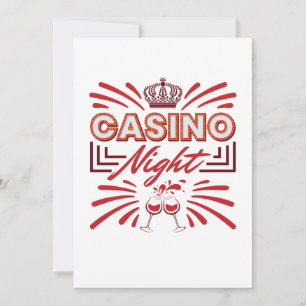Casino Night Party Gambling Lover Invitation