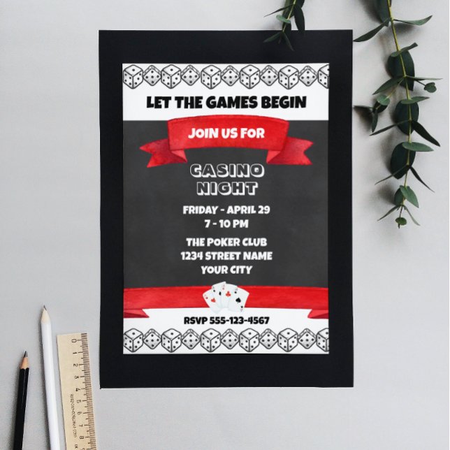 Casino Night Party Invitation (Creator Uploaded)