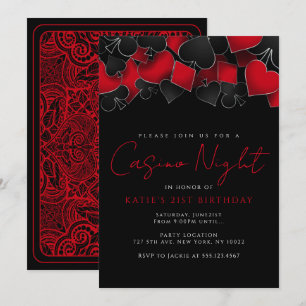 Casino Night Party Invitations