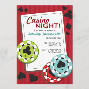 Casino Night Party Invitations