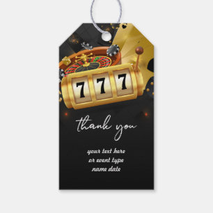 Casino Night Party Thank you Gift Tags