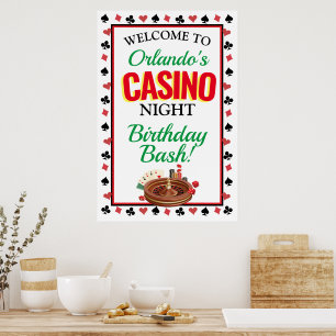 Casino Night Personalised Poster