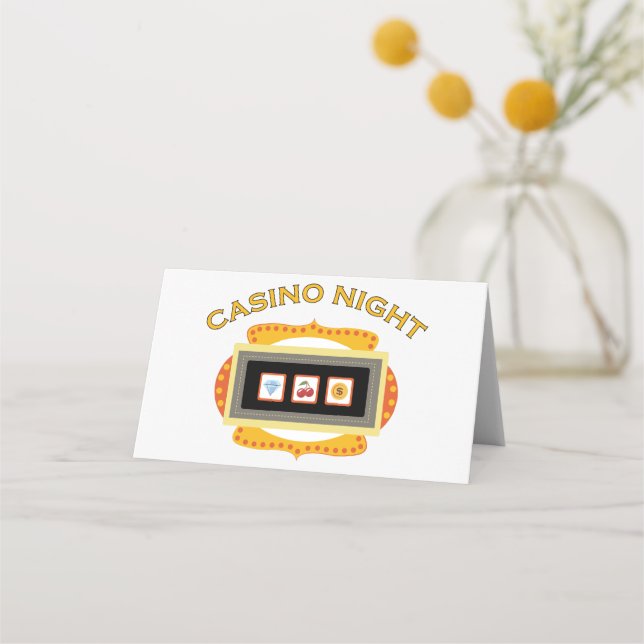 Casino Night Place Card (Front)