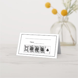 Casino Night Poker Royal Straight Flush Spades Place Card