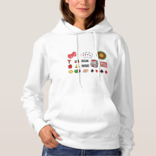 Casino Night Slot Machine Poker Lucky 7s Hoodie