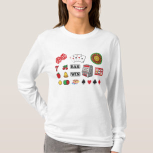 Casino Night Slot Machine Poker Lucky 7s T-Shirt